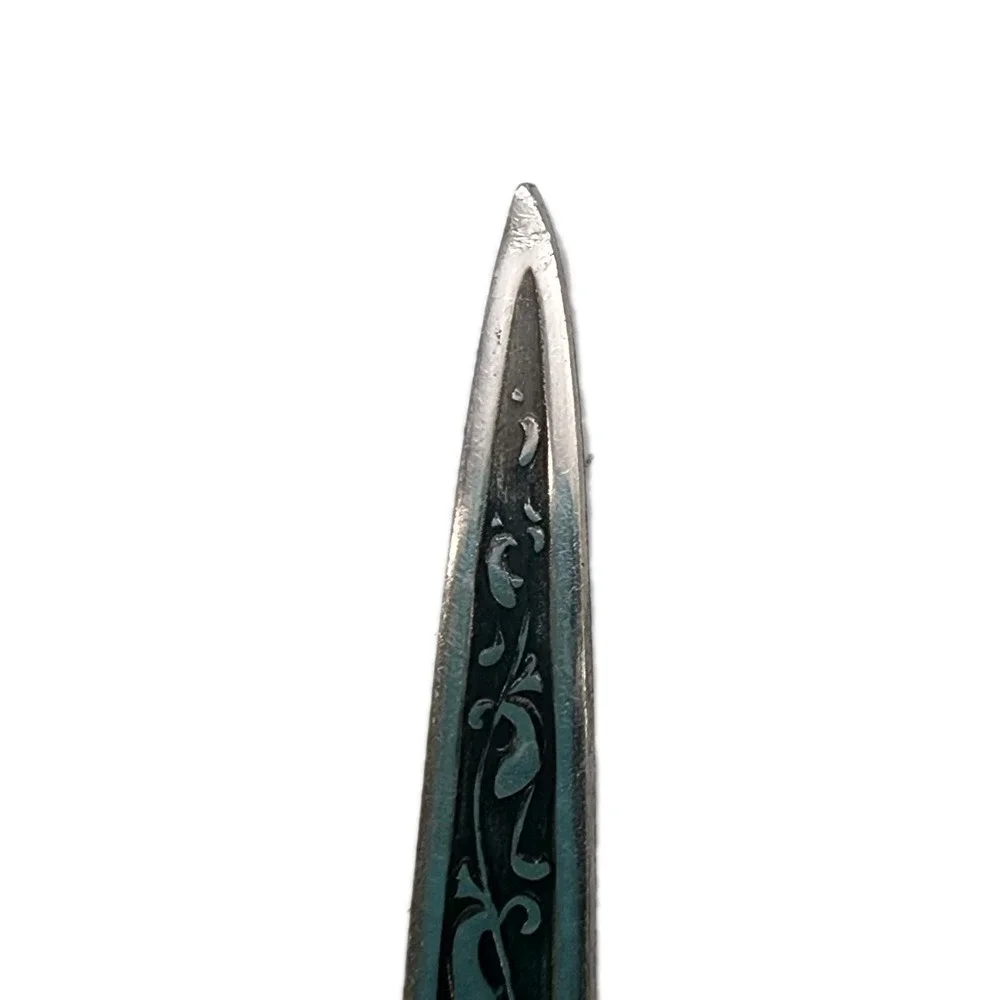 Vintage Japanese Ornate Stainless Steel Letter Opener 9 inch